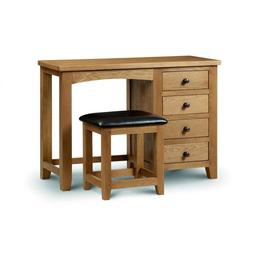 Classic Oak Single Pedestal Dressing Table
